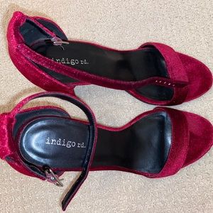 Indigo Red - Red Velvet 3” Inch Heels